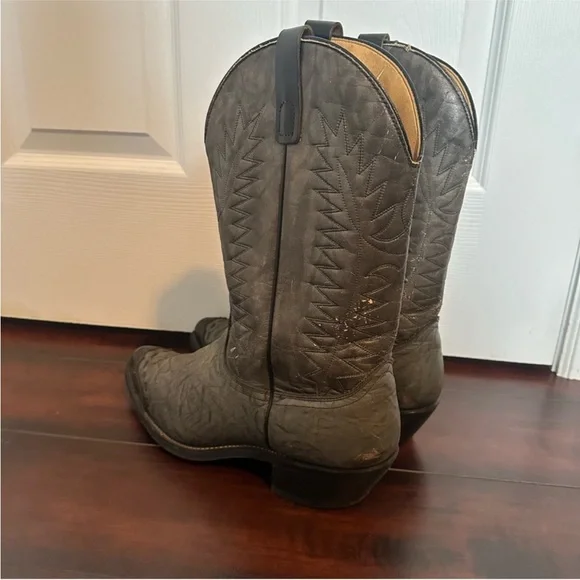 Size 10 Laredo Women’s Vintage Distressed Leather Cowboy Boots Western Mid Calf - Picture 5 of 10